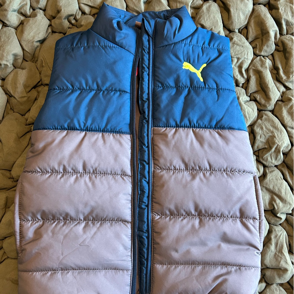 Blue and Pink Puffer Vest